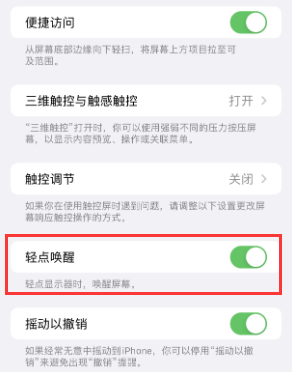 贡嘎苹果授权维修站分享iPhone轻点无法唤醒怎么办