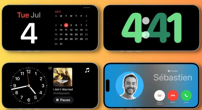 贡嘎苹果手机维修分享iOS17横屏充电待机显示有什么好处 
