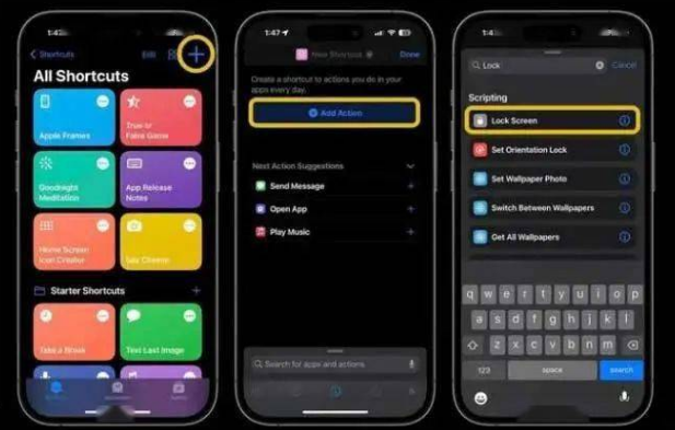 贡嘎苹果14锁屏维修店分享iPhone14升级iOS16.4后如何创建锁屏快捷方式 