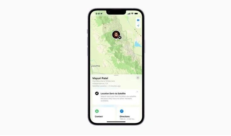 贡嘎苹果14维修分享iPhone14系列中 FindMy功能通过卫星分享位置方法教程 