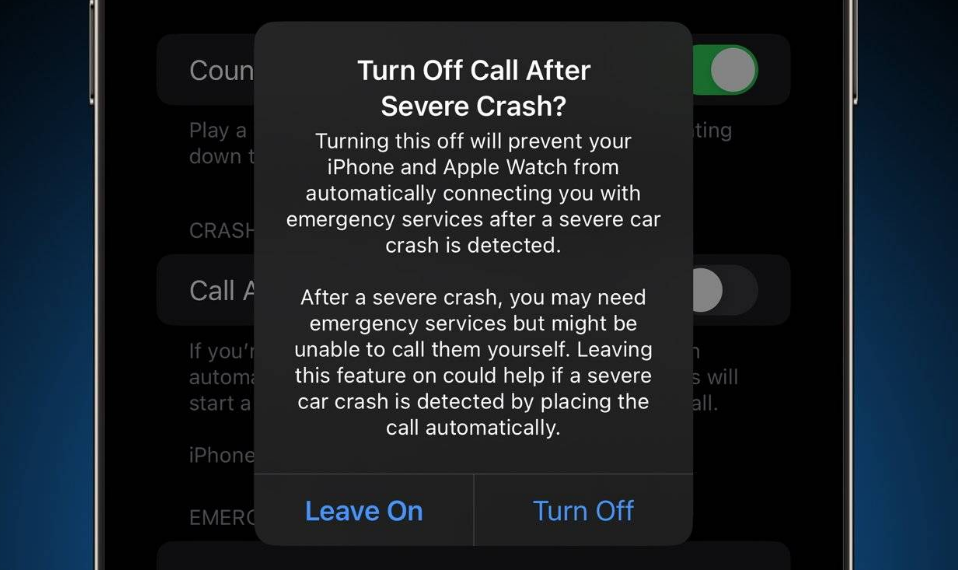 贡嘎苹果14维修分享 iPhone 14 和 Apple Watch 上关闭崩溃检测 