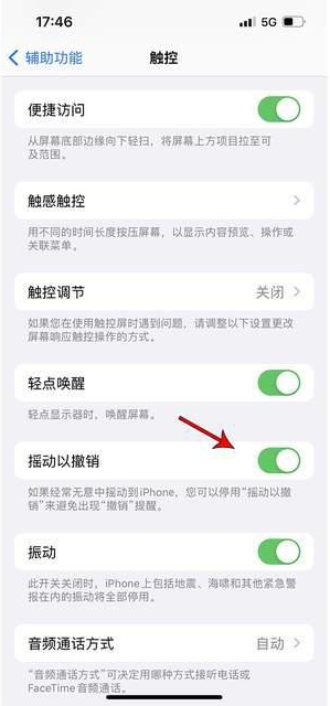 贡嘎苹果手机维修分享iPhone手机如何设置摇一摇删除文字 